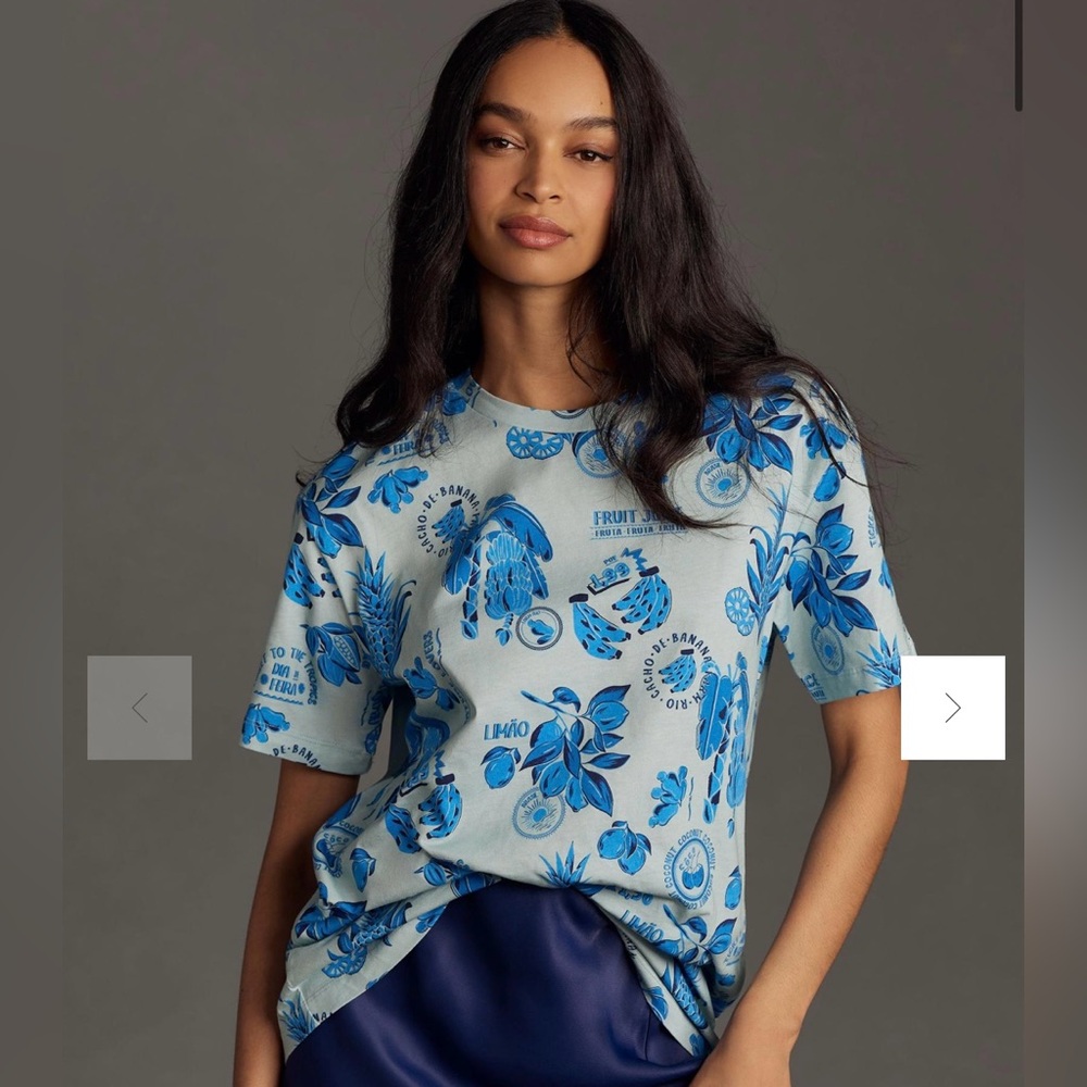 Farm Rio x Anthropologie Oversized Printed Tee